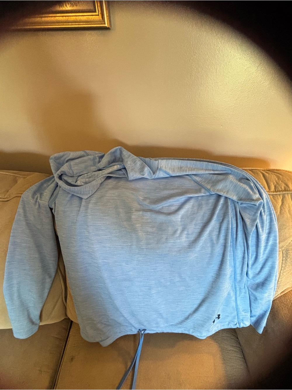 Under Armor Light Blue HeatGear Hooded Pullover